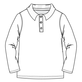 Patron ropa, Fashion sewing pattern, molde confeccion, patronesymoldes.com Polo Colegio 7634 UNIFORMES Remeras